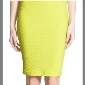 High waisted LIME green pencil skirt